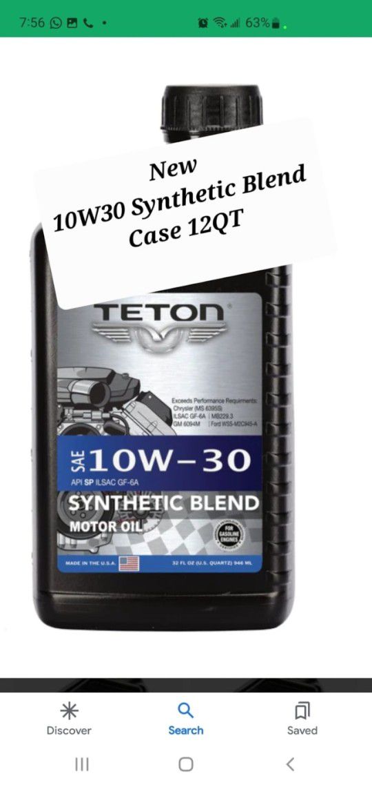 Special Price Motor Oil 10w30 10w40 Case 12QT High Quality Available 