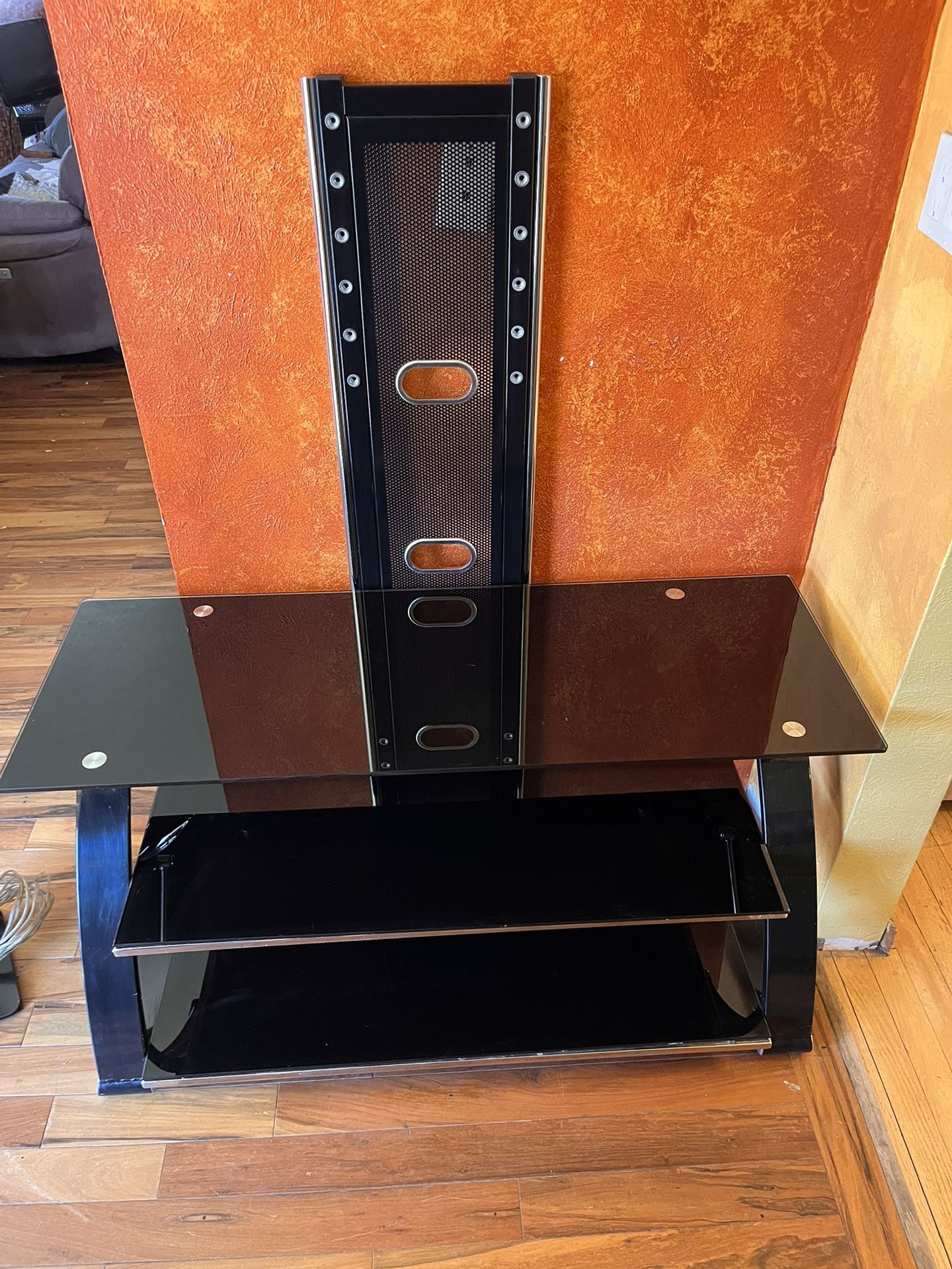 Z Line Glass TV Stand With Mount