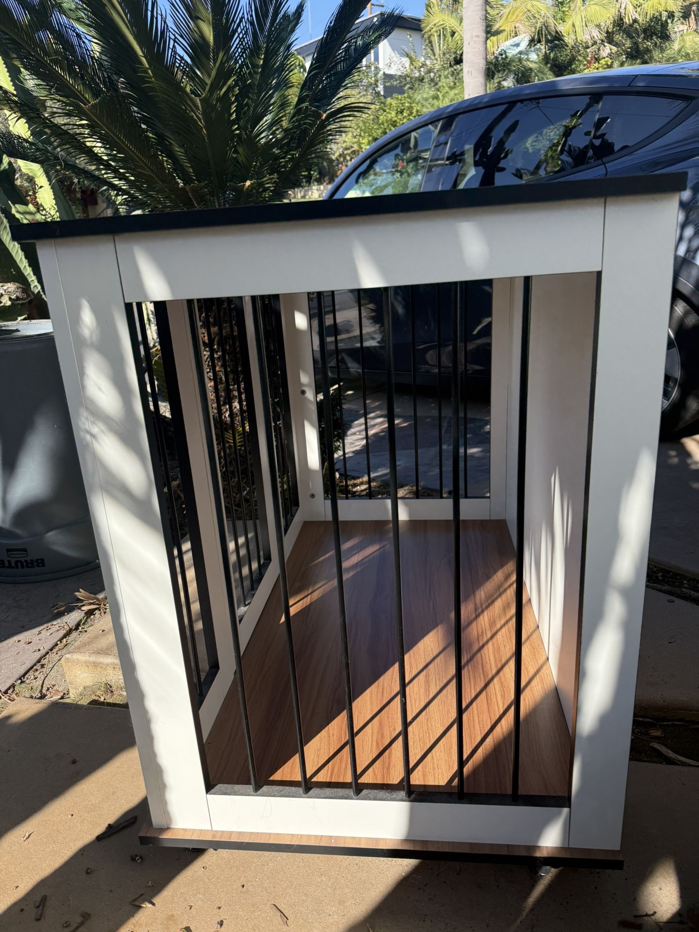 Modern Dog Crate End Table, Large Dog, Kennel