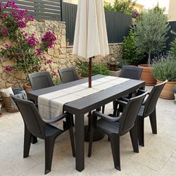 7pcs set of patio dining seats, outdoor furniture sets for patio dining,6 
