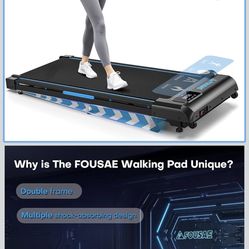 🔥Brand new 🔥 Walking Pad Treadmill, 6.2MPH Under Desk Walking Pad with 10% Incline, Treadmills for Home with Double Frame, 2.75HP Brushless Drive, 1