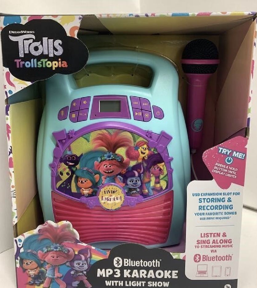 TROLLS BLUETOOTH MP3 KARAOKE SPEAKER