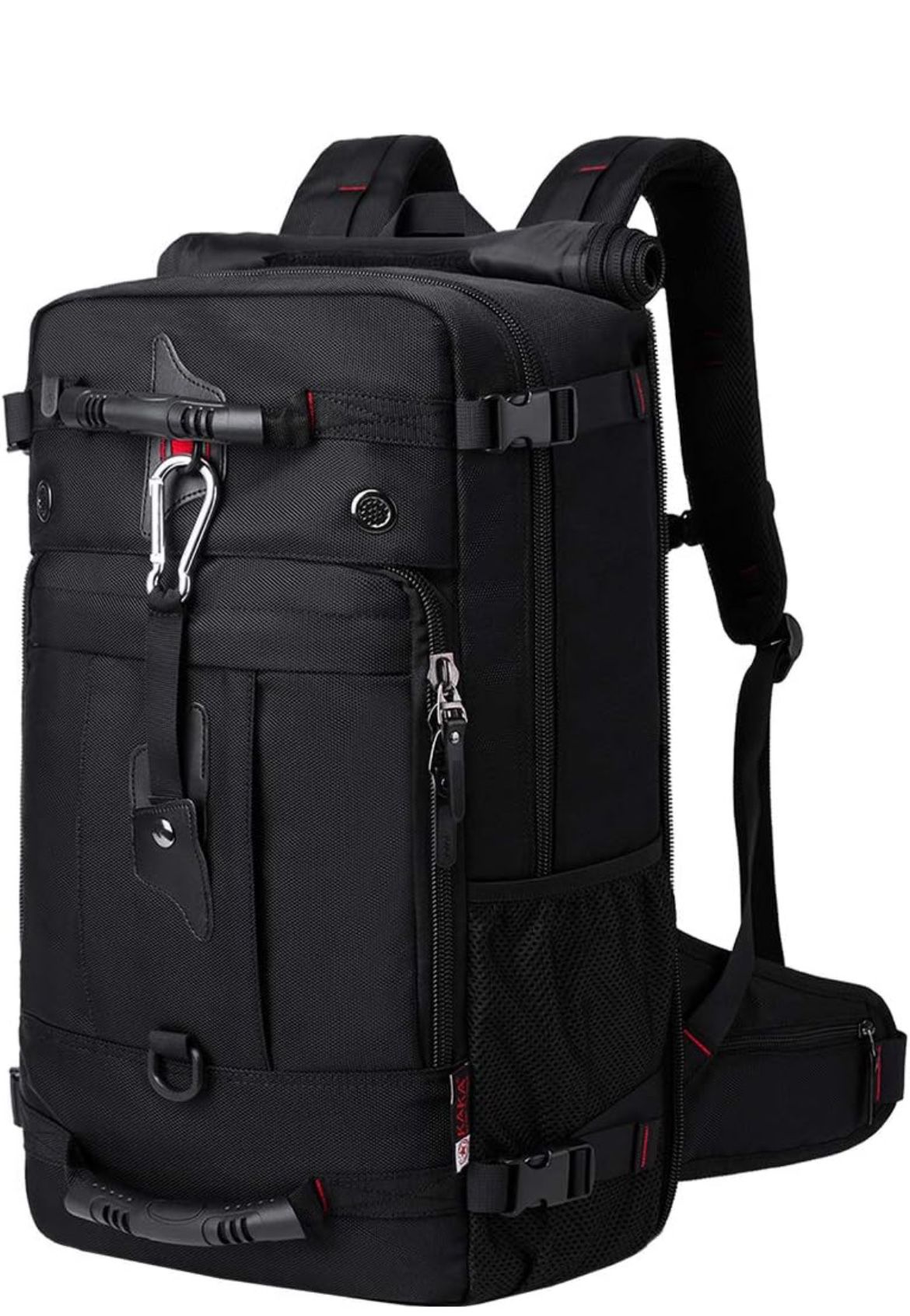  Travel Backpack, Carry On Backpack Durable Convertible Duffle 22.5inch L-black