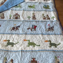 Pottery Barn Kids Knight Quilt Twin Size 