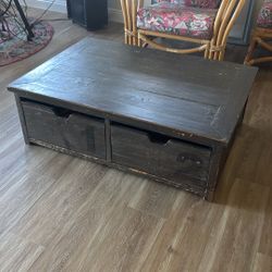 Restoration hardware coffee table with drawers