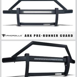 Armordillo ARX LED Pre-Runner Guard Compatible With 2003-2006 Chevy Silverado GMC Sierra 1500/2007 Classic||Textured Black|Pre-Runner Grille Gu