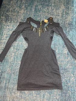 Sequence & Studded Cutout Dress 