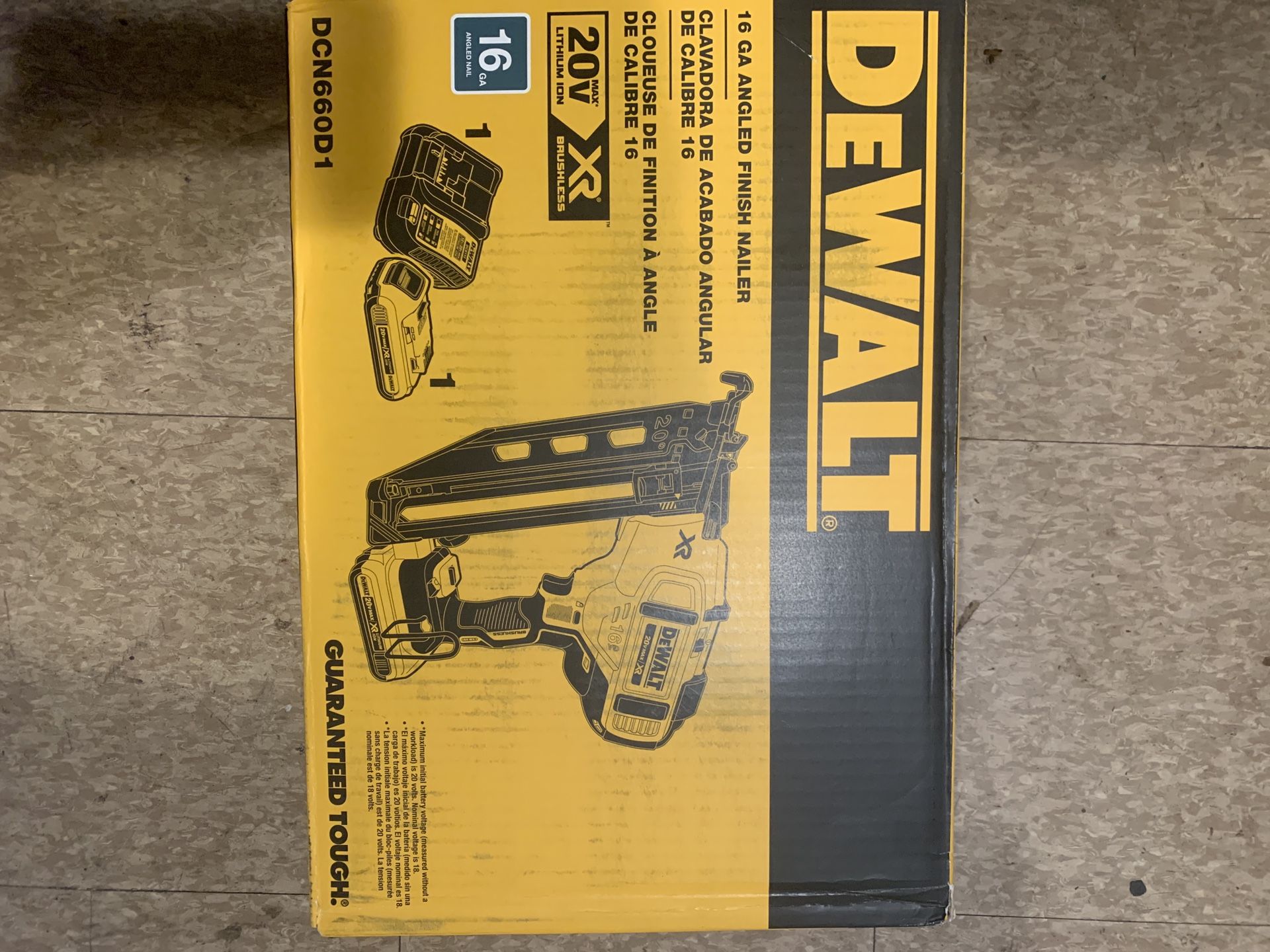 Dewalt “nailgun” 16GA angle finish nailed