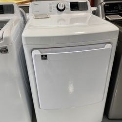 Midea White 7.5 Cu. Ft. Electric Dryer With Sensor Dry