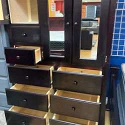 Tall Large Closet Cherry Pine Color 