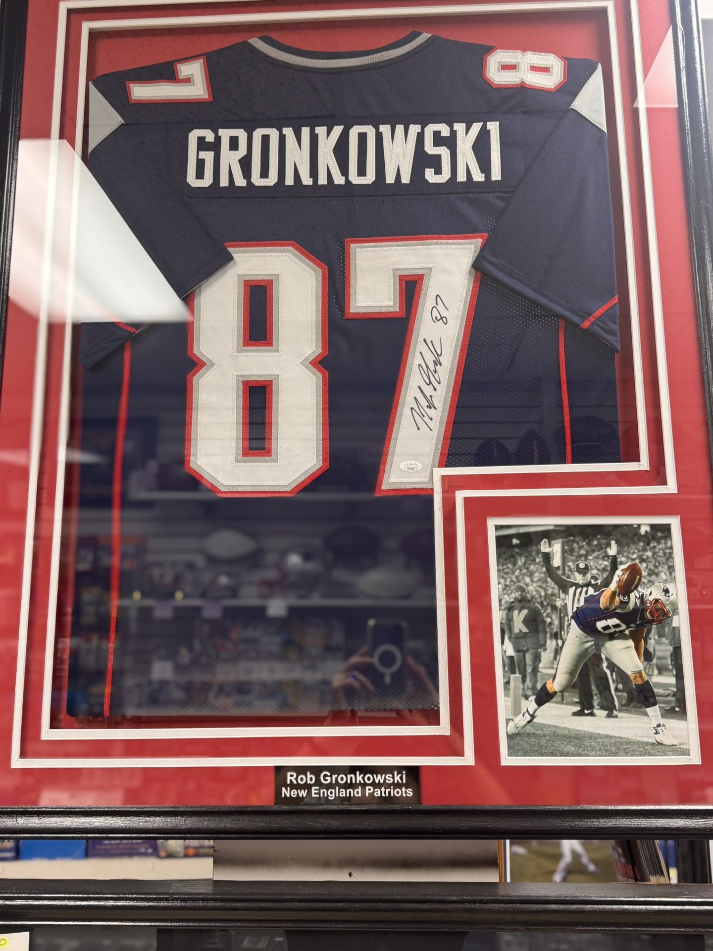 Rob Gronkowski Autographed Framed Jersey