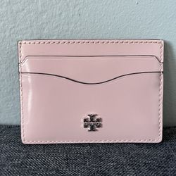 BRAND NEW TORY BURCH CARD CASE IN CLAY PINK