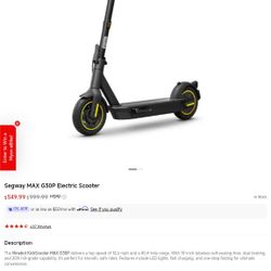 Segway Ninebot G30p Max Scooter