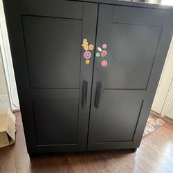Spacious black cabinet