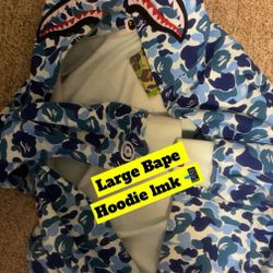 Large Bape Hoodie NOT FREE best offer can take it off my hands 