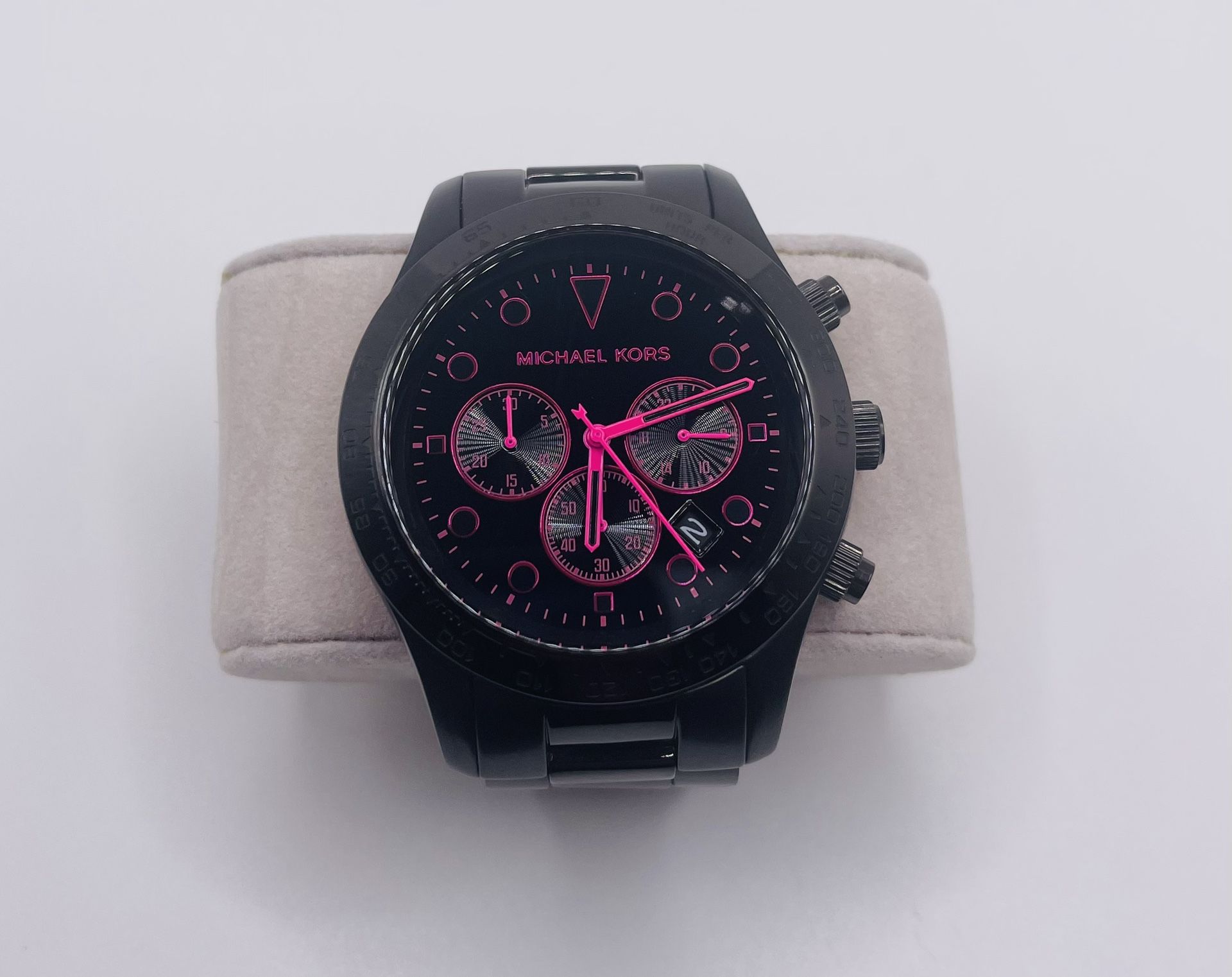 Michael Kors Layton Watch Black/Pink