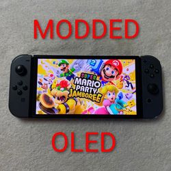 NINTENDO SWITCH OLED MOD with 125 SWITCH GAMES + 7500 OLD SCHOOL GAMES
