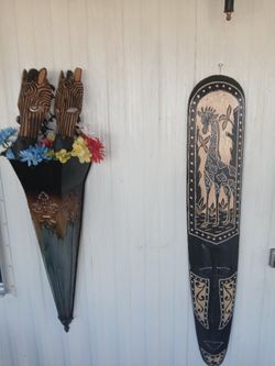 Art  African. Flowers zebra.$ 10 All three