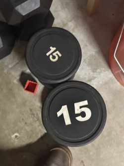 Coated 15 Lbs. Dumbbell's (QTY. x2)