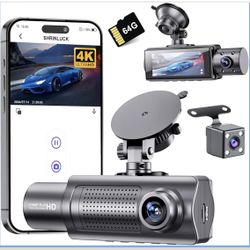 3 Channel Dash Cam Front and Rear Inside