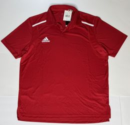 Adidas Men’s Team Issue Baseball Polo Shirt Red Size Large