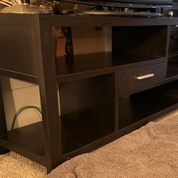 Piece Modern Espresso Living Room Set - TV Stand & Side Table