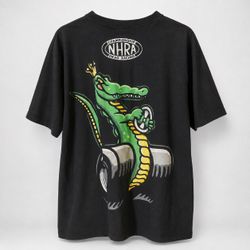NHRA Drag Racing Gatornationals T-Shirt Mens Medium Black Gator Graphic Tee NWOT