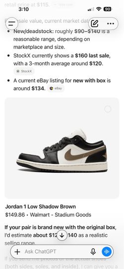 Air Jordan 1 Low Shadow Brown Sneakers