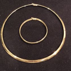 14-kt Omega Bracelet; Necklace Offered Separately 