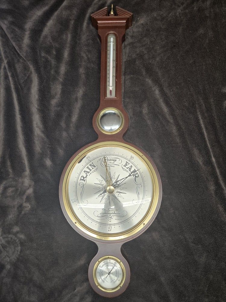 Vintage Airguide Wall Weather Station Thermometer Barometer & Hydrometer