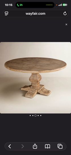 Round wood table