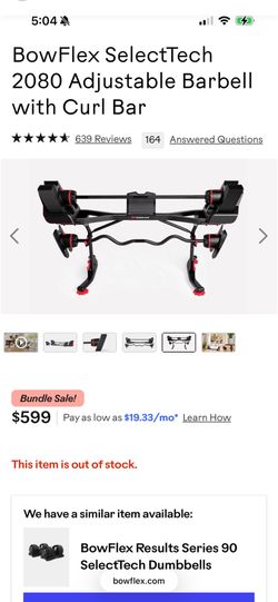Bowflex Adjustable Barbell