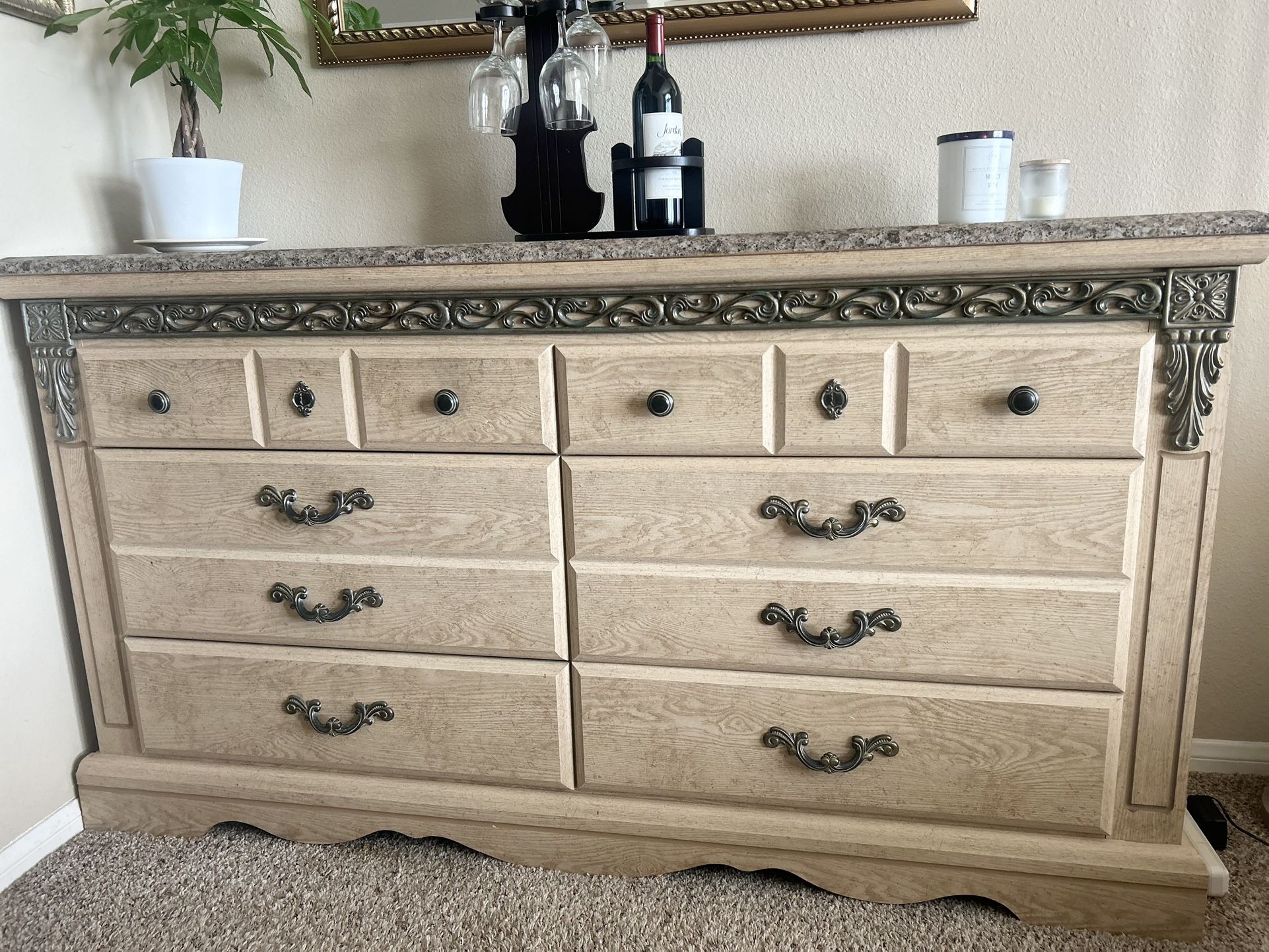 3-Piece Dresser & two Side Tables – Used