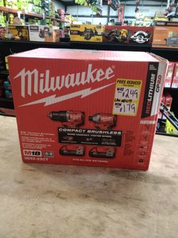 Milwaukee M18 Compact Brushless 2-Tool Combo Kit