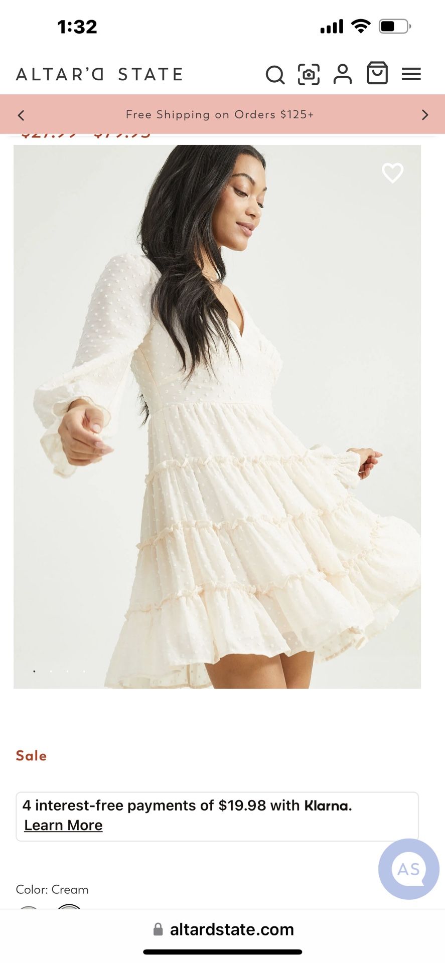 Altar’d State Size L Eliza Dress