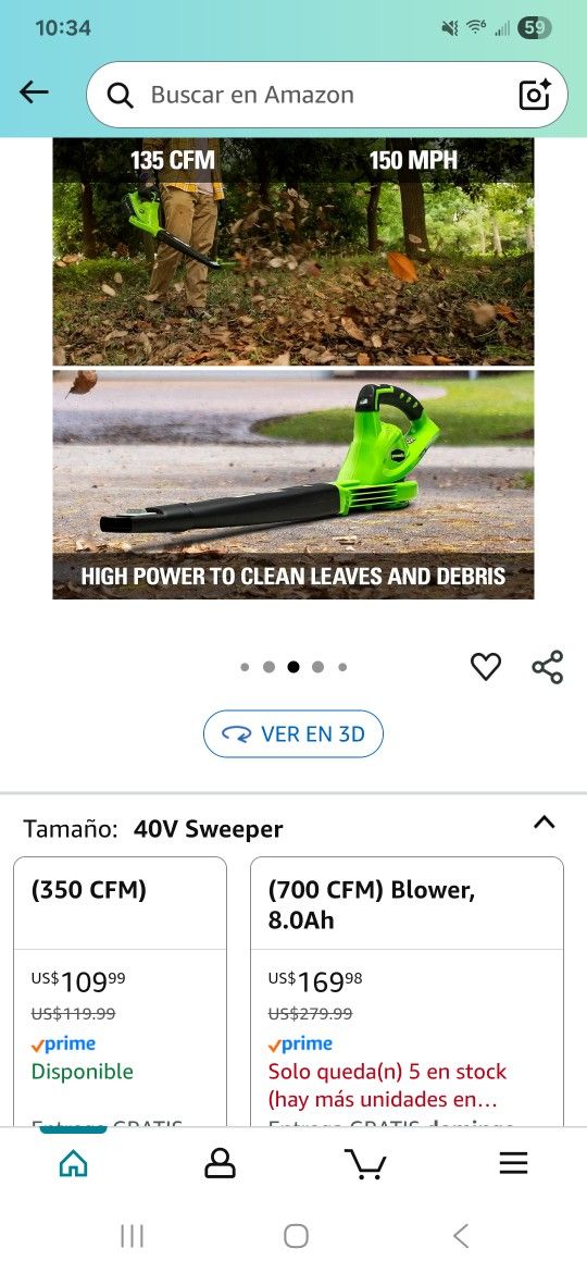 Blower Greenworks price firm.