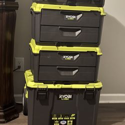 Ryobi Link Tool Box Kit dividers, and slide out drawers new