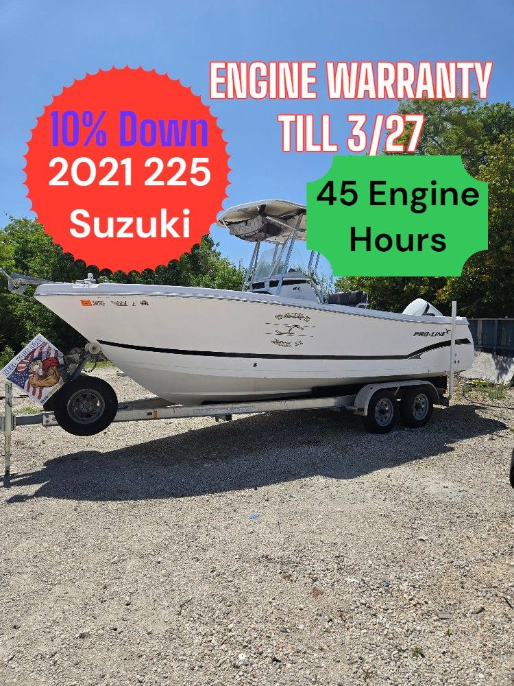 2007 23 Proline Sport center console boat 2021 225 Suzuki