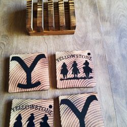 Yellowstone Handmade Coasters. Make Perfect Gift. 