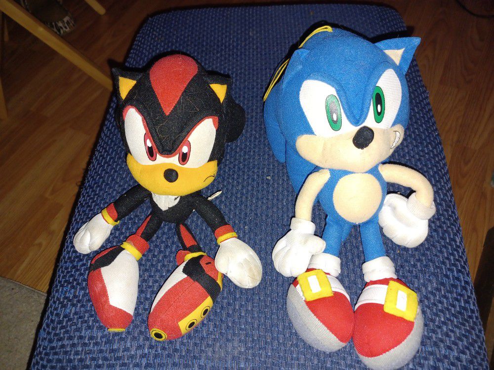 90's Sonic And Shadow Plush