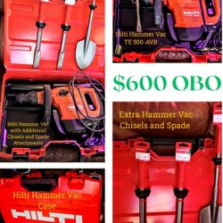 Hammer Drill With Add'l Chisels & Spade Bits