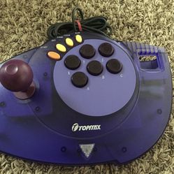 Sega Dreamcast Purple Topmax Enforcer Arcade Fight Stick Controller Joystick