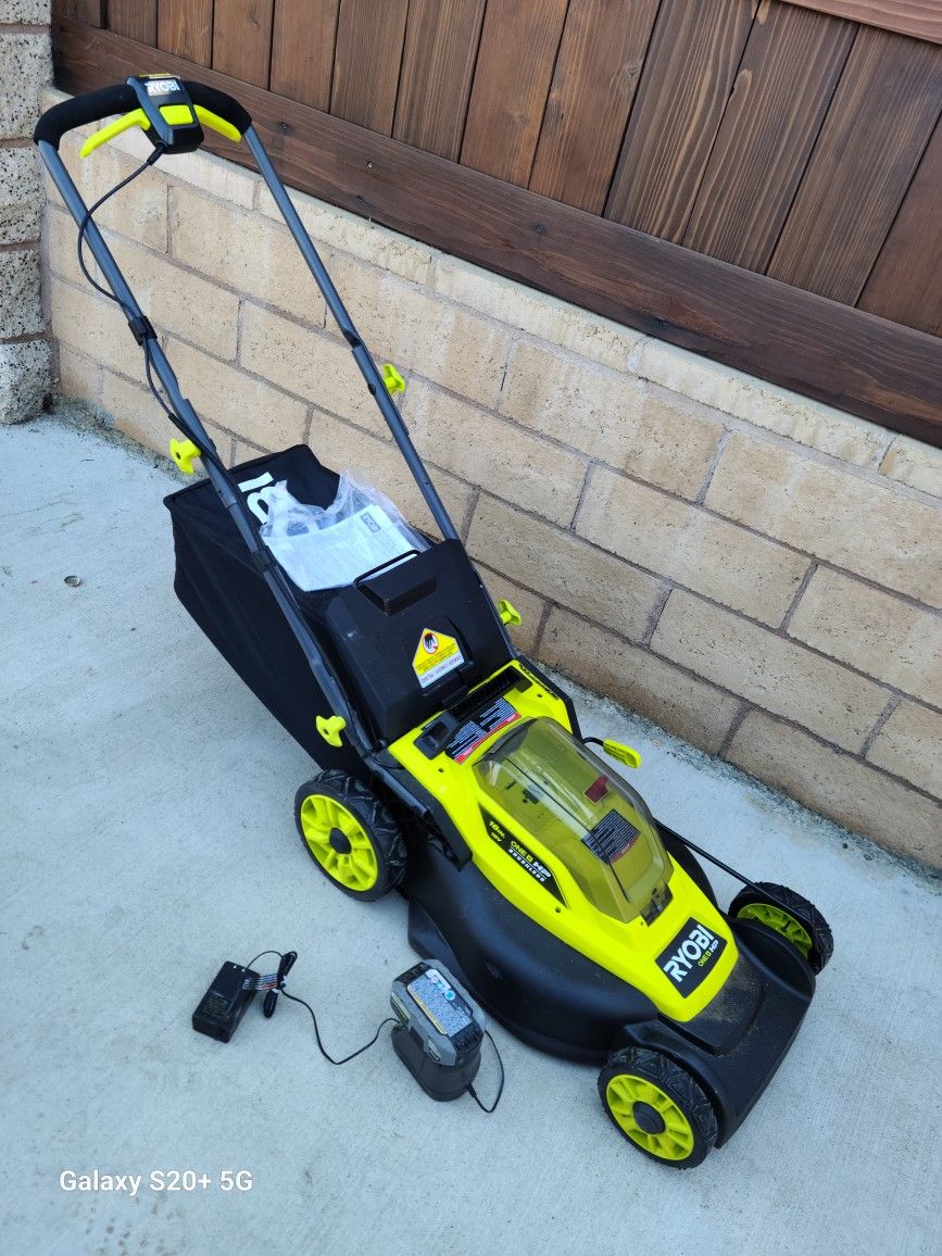 Ryobi 18v Brushless 16 in Cordless Battery Walk Behind Push Lawn Mower