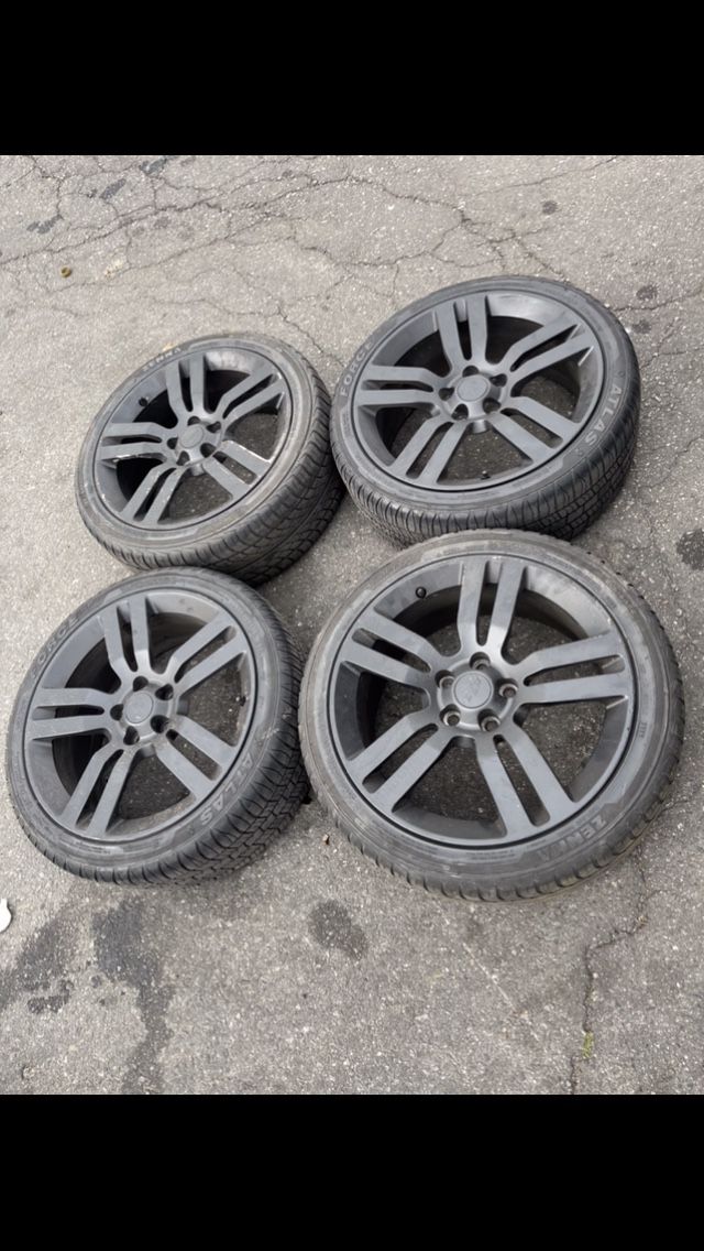 4 — 235/40r18 5x110 Stock Chevy Cobalt HHR Malibu Cherokee Compass Wheels Rims Good 80% Treads Tires !