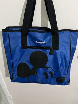 Disney Parks Mickey Mouse Tote Bag Blue Large Travel Carry Bag Walt Disney World