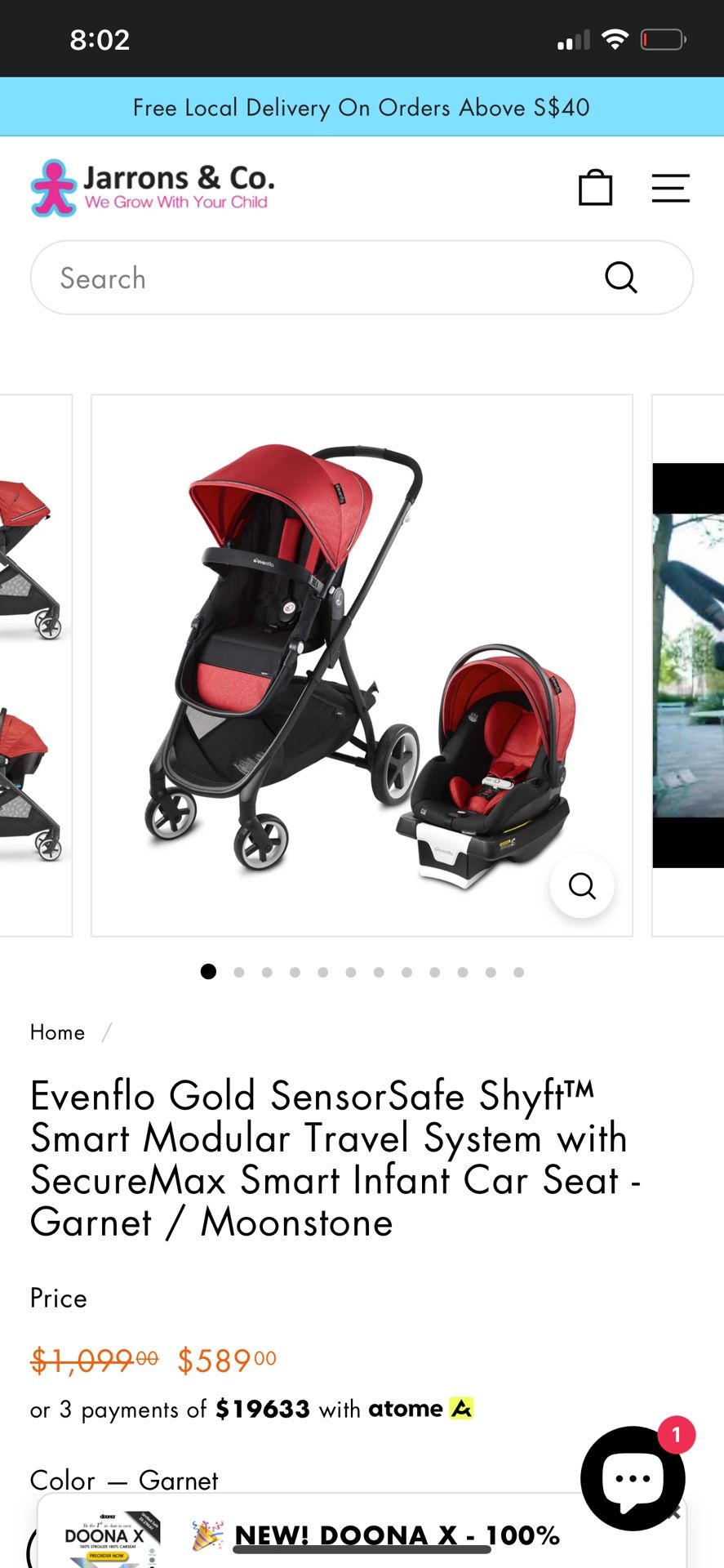 Just The Evenflo Stroller