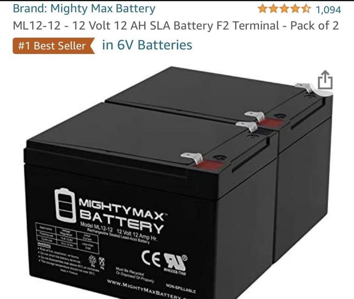 12v SLA Battery