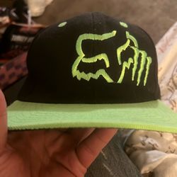 Monster, green and black baseball cap