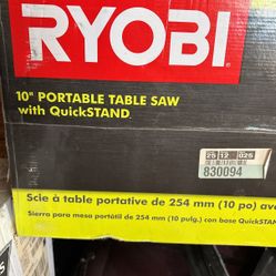 Ryobi 10” Portable Table Saw