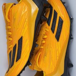 Brand New Adidas Adizero Football Cleats ‘Team Collegiate Gold’ Yellow Black Gold Sizes 9.5